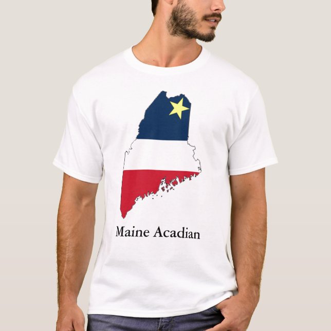 Maine Acadian  with text T-Shirt (Front)
