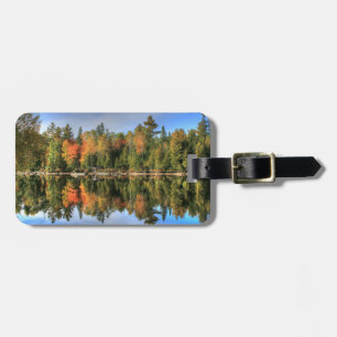 Maine Autumn Fall Foliage Lake Reflections Luggage Tag