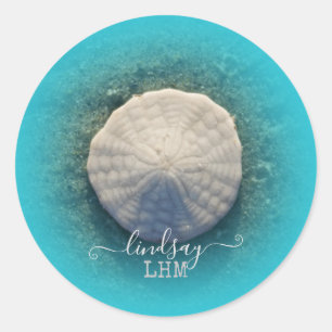 Maine Beach Ocean Sand Dollar Classic Round Sticker