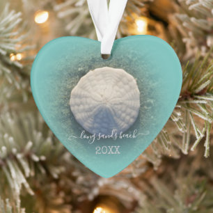 Maine Beach Sand Dollar Ornament