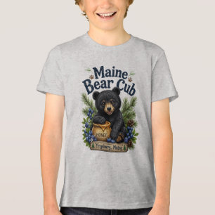 Maine Bear Cub Club Fryeburg Maine Kids T-Shirt Tri-Blend Shirt