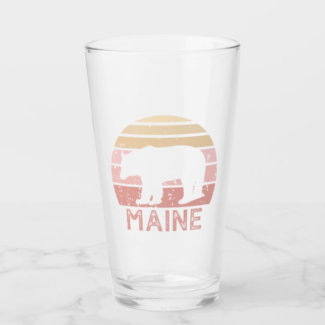 Maine Bear Glass (Front)