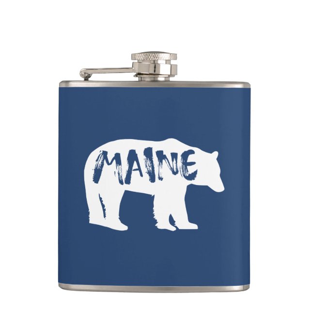 Maine Bear Hip Flask (Front)