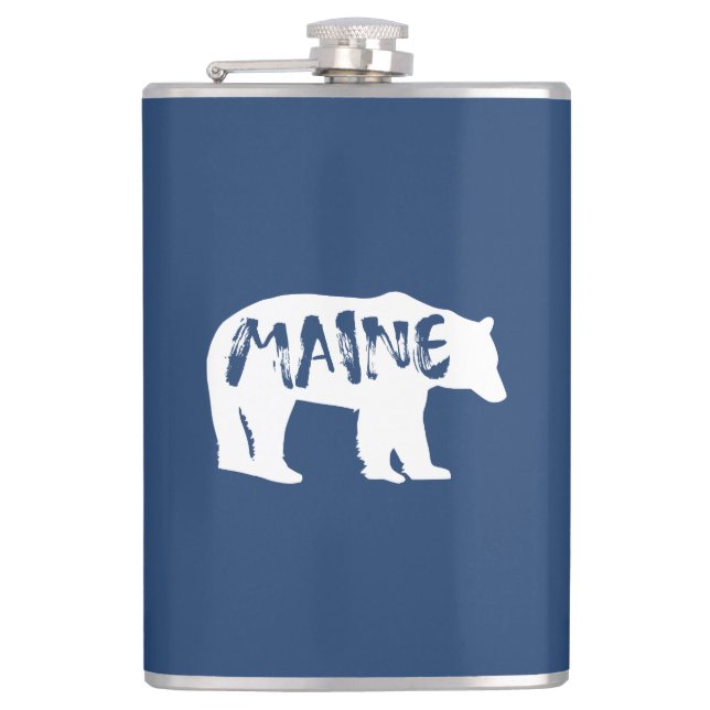 Maine Bear Hip Flask (Front)