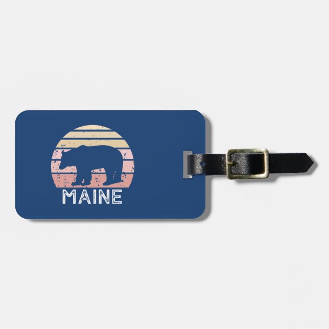 Maine Bear Luggage Tag (Front Horizontal)