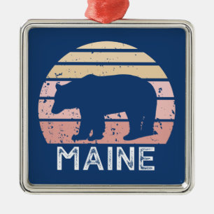 Maine Bear Metal Tree Decoration