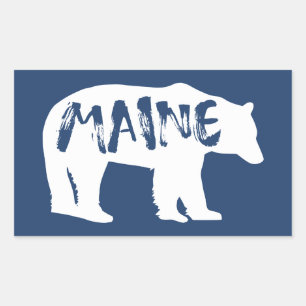 Maine Bear Rectangular Sticker