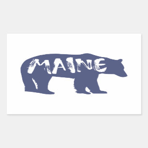 Maine Bear Rectangular Sticker