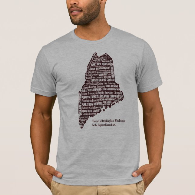 Maine beer map T-Shirt (Front)