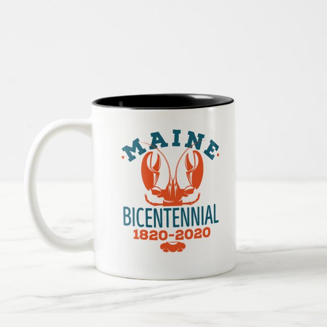 Maine Bicentennial 1820-2020 Two-Tone Coffee Mug (Left)
