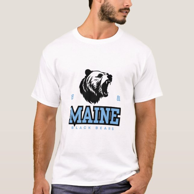 Maine Black Bears – Fearless Baseball Spirit T-Shirt (Front)