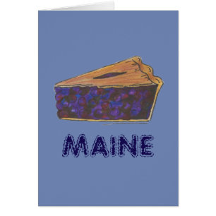 Maine Blueberry Pie Slice Piece Baking Foodie Blue