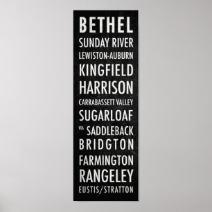 Maine Bus Poster - Lakes & Mountains