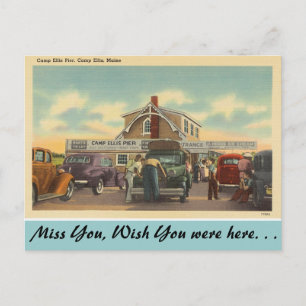 Maine, Camp Ellis Pier Postcard