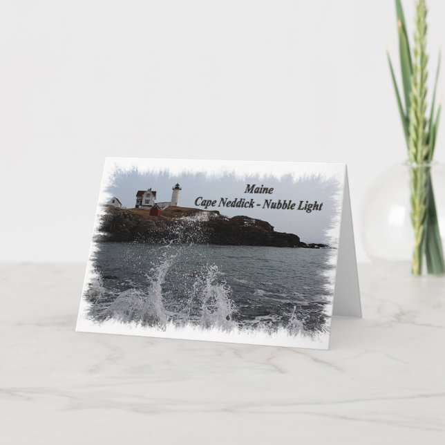 Maine Cape Neddick - Nubble Light Card (Front)