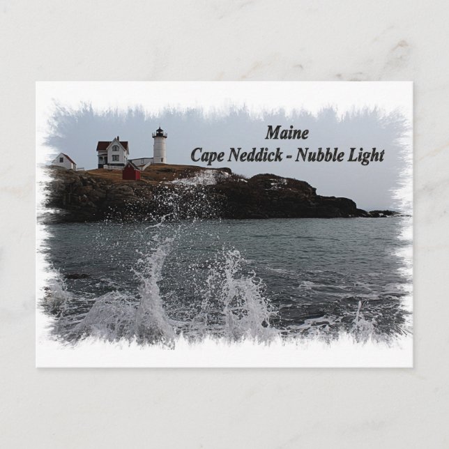 Maine Cape Neddick - Nubble Light Postcard (Front)