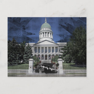 maine captiol postcard
