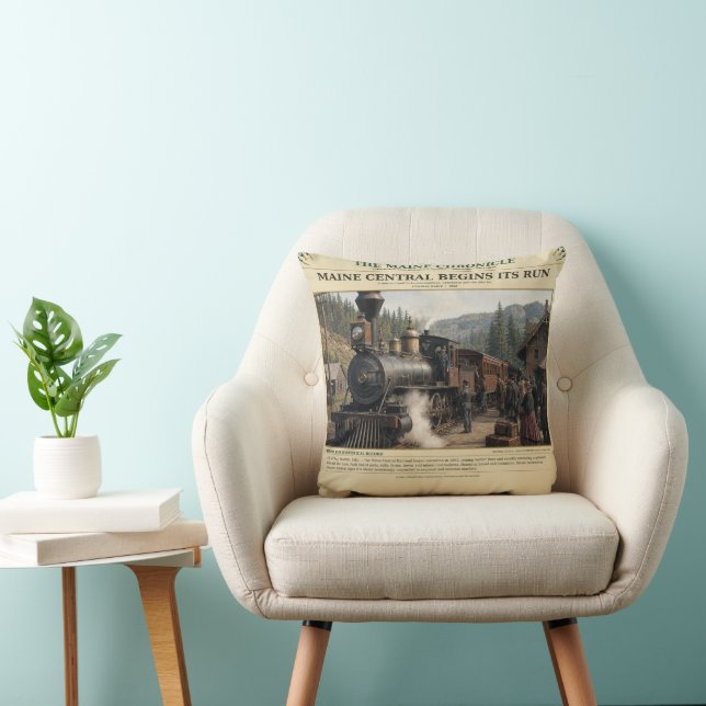 Maine Central Begins Its Run | 1862 | Cushion (Chair)