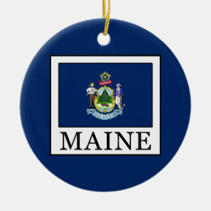 Maine Ceramic Tree Decoration