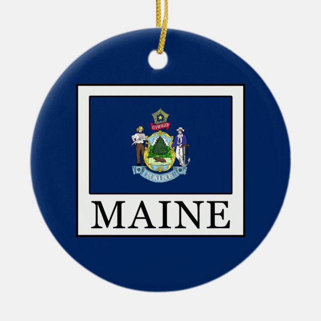 Maine Ceramic Tree Decoration (Front)