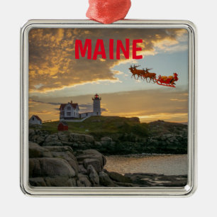 Maine Christmas Ceramic Ornament