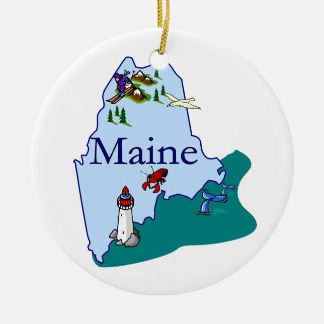 Maine Christmas Tree Ornament (Front)