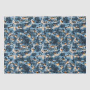 Maine Christmas Village Blanketed in Snow Tissue Paper