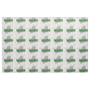 Maine Cities And Towns State Pride Map Fabric