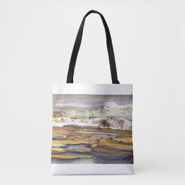 Maine Coast Beach Tote Bag (Front)