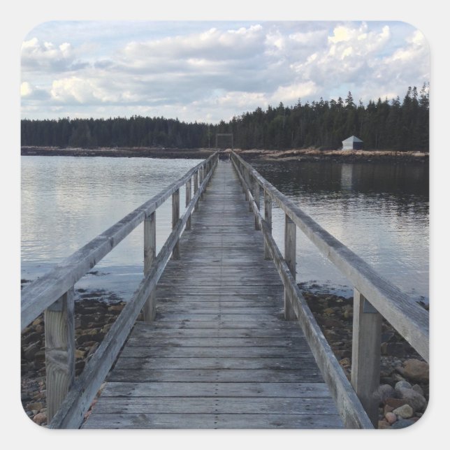 Maine Coast Square Sticker (Front)