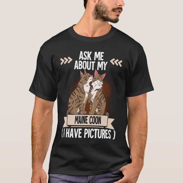 Maine Coon Cat  8 T-Shirt (Front)