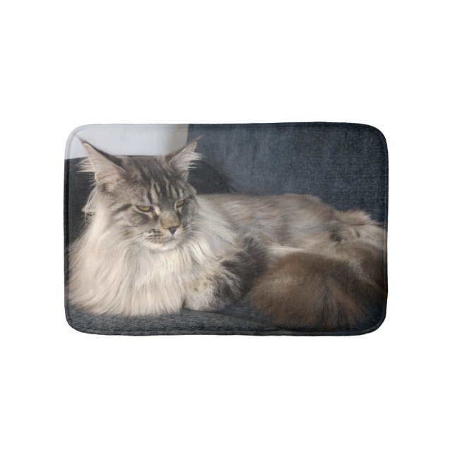 Maine Coon Cat Bath Mat (Front)