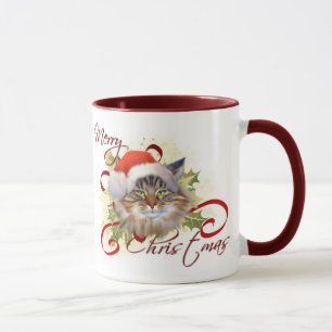 Maine Coon Cat Christmas Mug