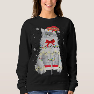 Maine Coon Cat Christmas Tree Xmas Mum Dad Gifts Sweatshirt