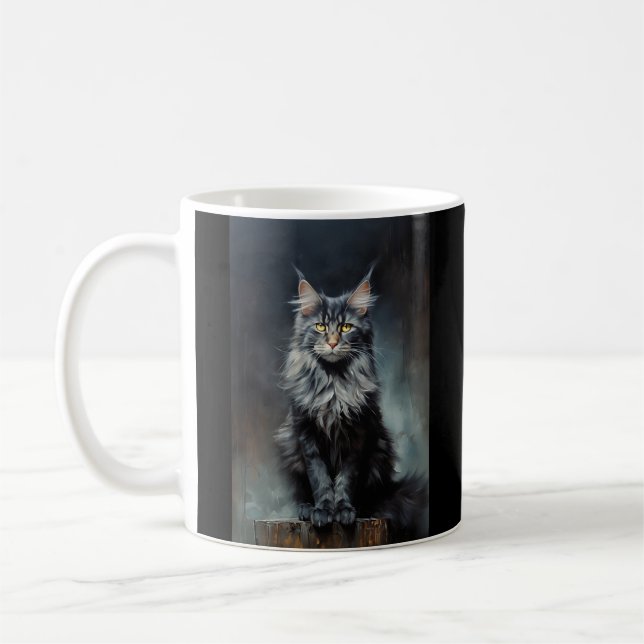 Maine Coon cat Coffee Mug (Left)