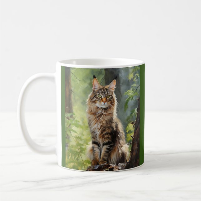 Maine Coon cat Coffee Mug (Left)