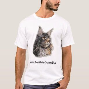Maine Coon Cat Create Your Own Custom Text T-Shirt