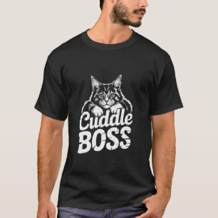 Maine Coon Cat Cuddle Boss Feline Lover T-Shirt