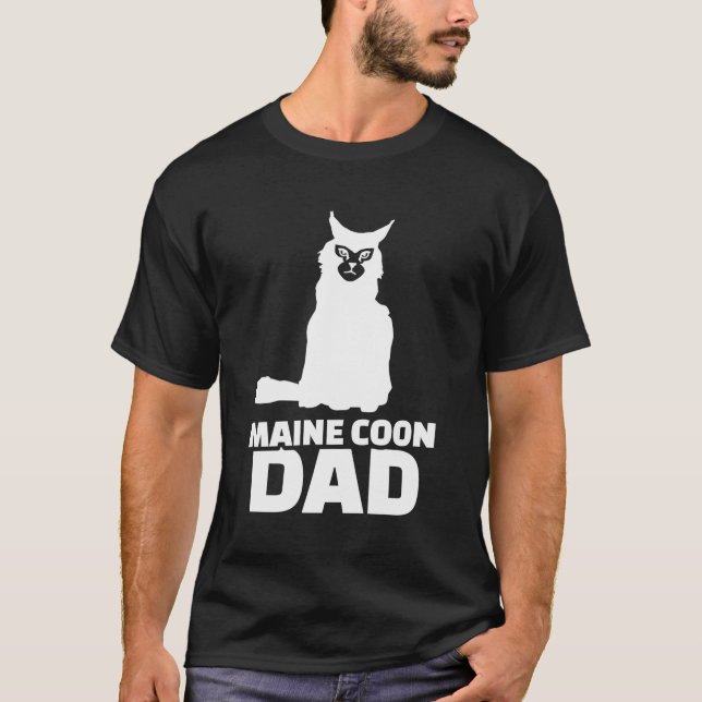 Maine Coon Cat Dad T-Shirt (Front)