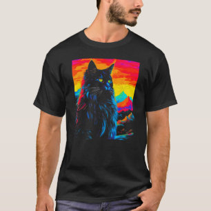 Maine Coon Cat Design T-Shirt