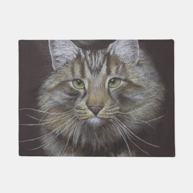 Maine Coon Cat Doormat (Front)