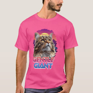 Maine Coon Cat GENTLE GIANT Funny Main Coon Vintag T-Shirt