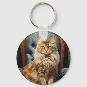 Maine Coon cat Key Ring