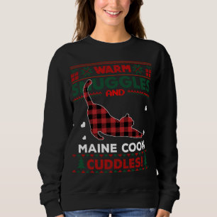 Maine Coon Cat Lover Cute Cat Xmas Ugly Christmas  Sweatshirt