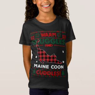 Maine Coon Cat Lover Cute Cat Xmas Ugly Christmas T-Shirt