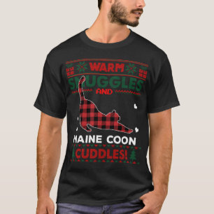 Maine Coon Cat Lover Cute Cat Xmas Ugly Christmas T-Shirt