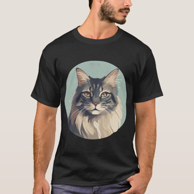 Maine Coon Cat Lover Oversized T-Shirt (Front)