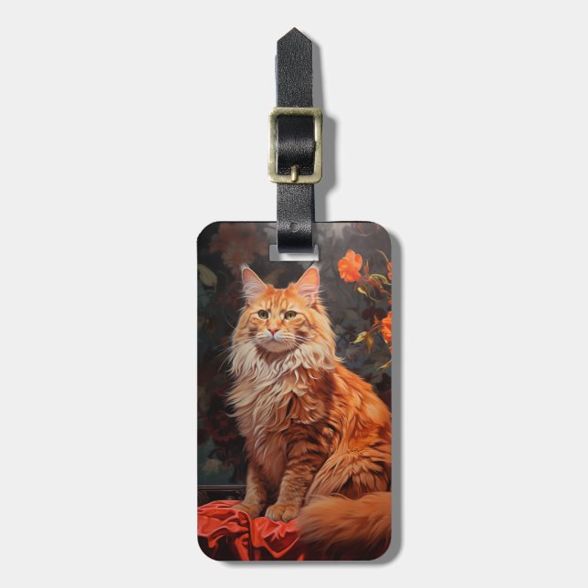 Maine Coon cat Luggage Tag (Front Vertical)