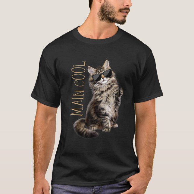 Maine Coon Cat - Main Cool T-Shirt (Front)