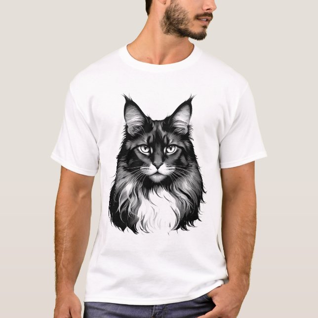 Maine Coon Cat Men's T-Shirt (Front)